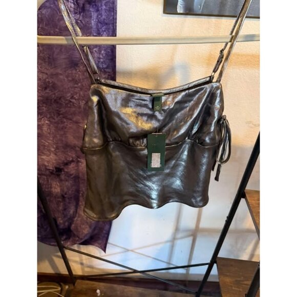 Women's Satin Tank Top Wild Fable™ Silver XS Adjustable Straps Side Tie Accents - Picture 1 of 3